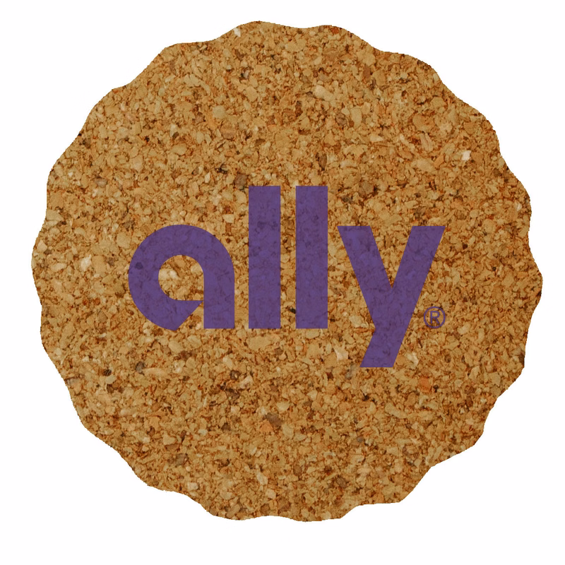 Cork Coaster, 3.625" Scalloped