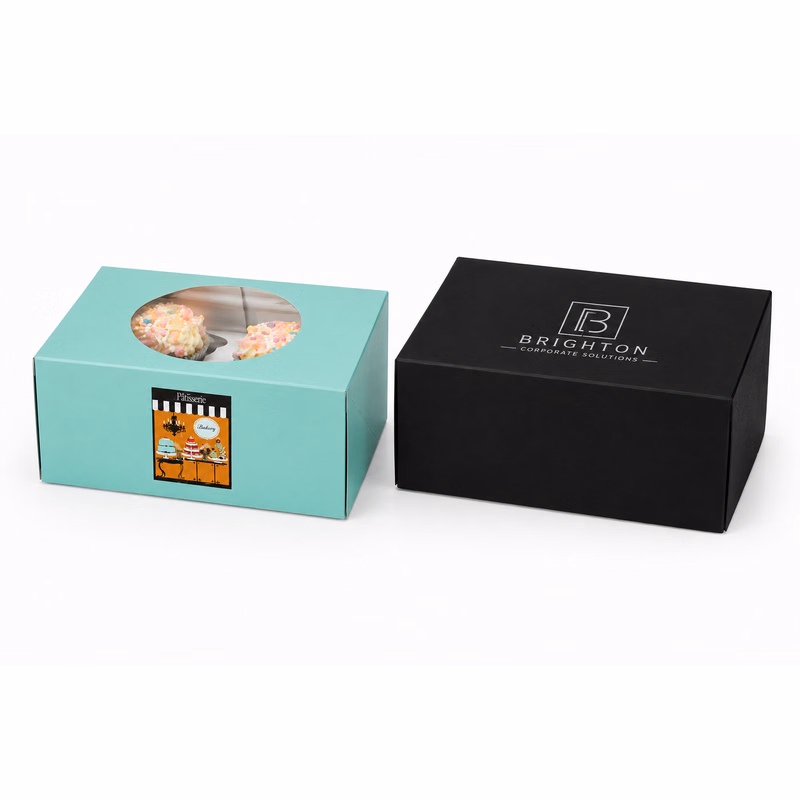 Colored Cupcake Box - (8"x 5"x 4")