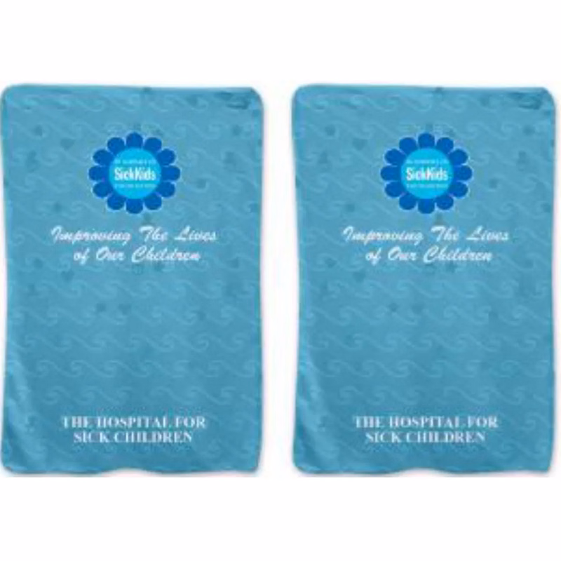 Sublimated Imported Fleece 2-Tone Baby Blanket, Front/Back