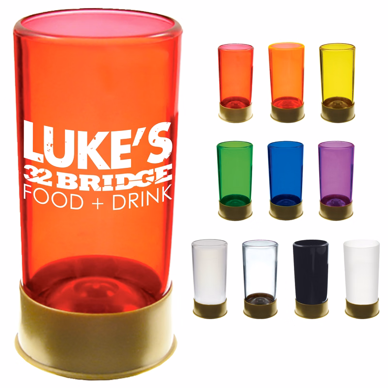 1.5oz Plastic Shot Gun Shell Style Shooter Shot Glass