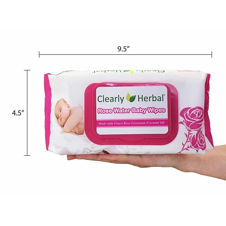 Rose Water Baby Wipes - 72 Count 1