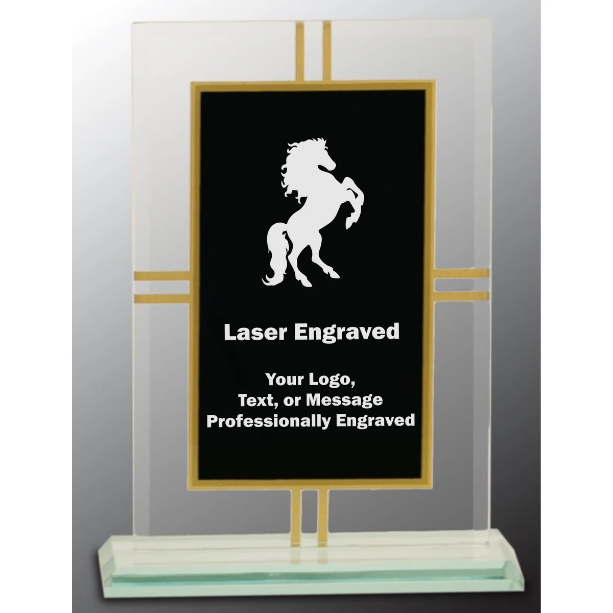 7 1/2" Contemporary Glass 4-Point Award 1
