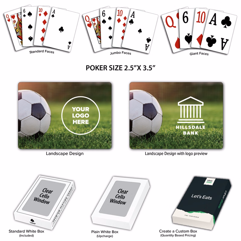 Soccer Theme Poker Size Playing Cards