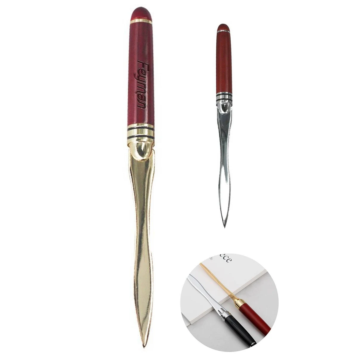 Wooden Handle Stainless Steel Letter Opener 1