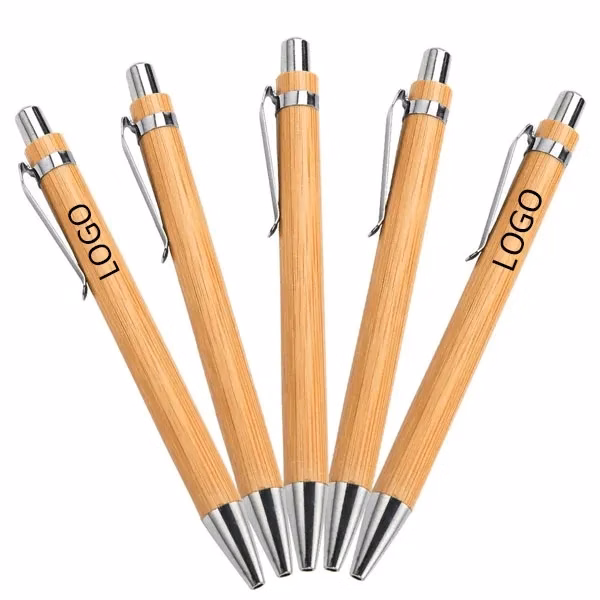 Eco-Friendly Bamboo Click Ballpoint Pen