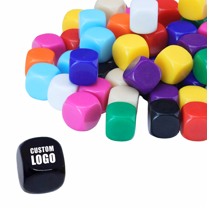 MOQ 200 pcs Acrylic Glossy Dice