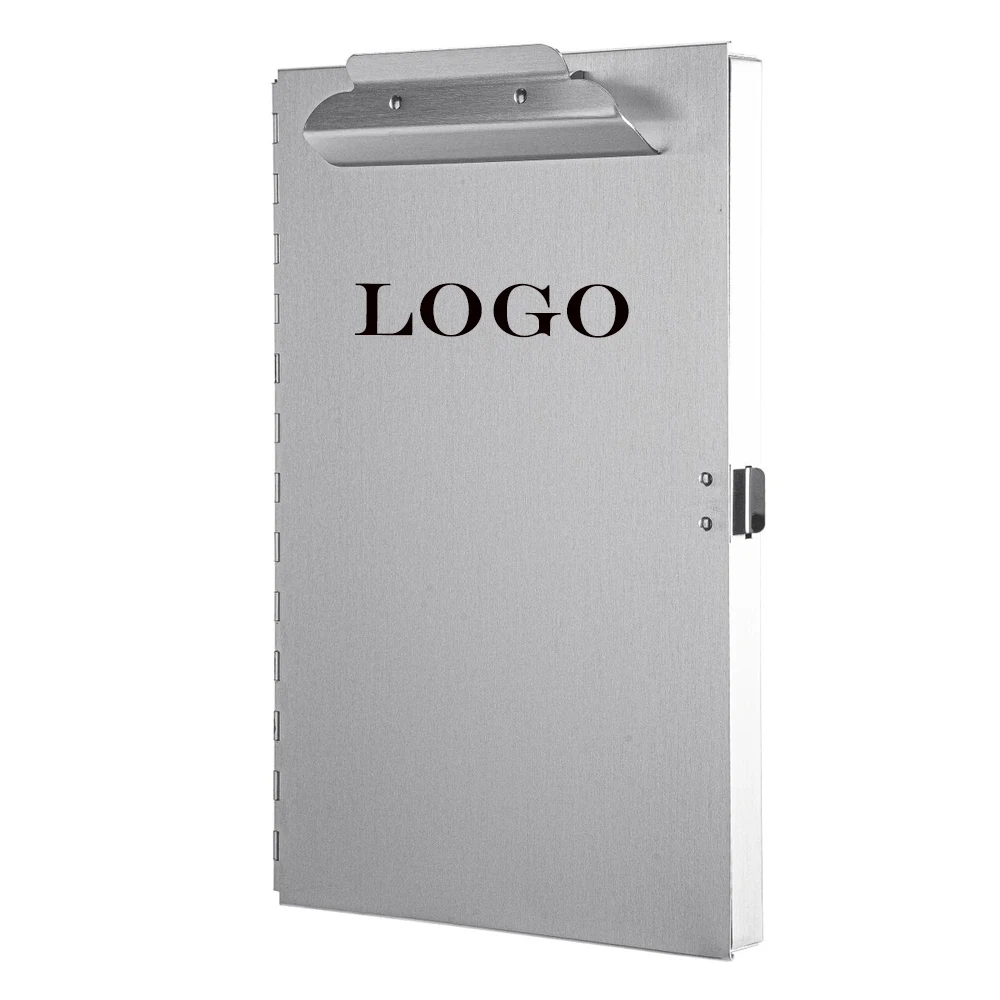 Durable Side Opening Aluminum Clipboard w/ Storage. 1