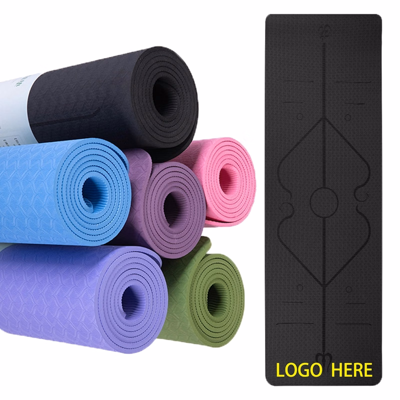 Yoga Mat With Alignment Lines
