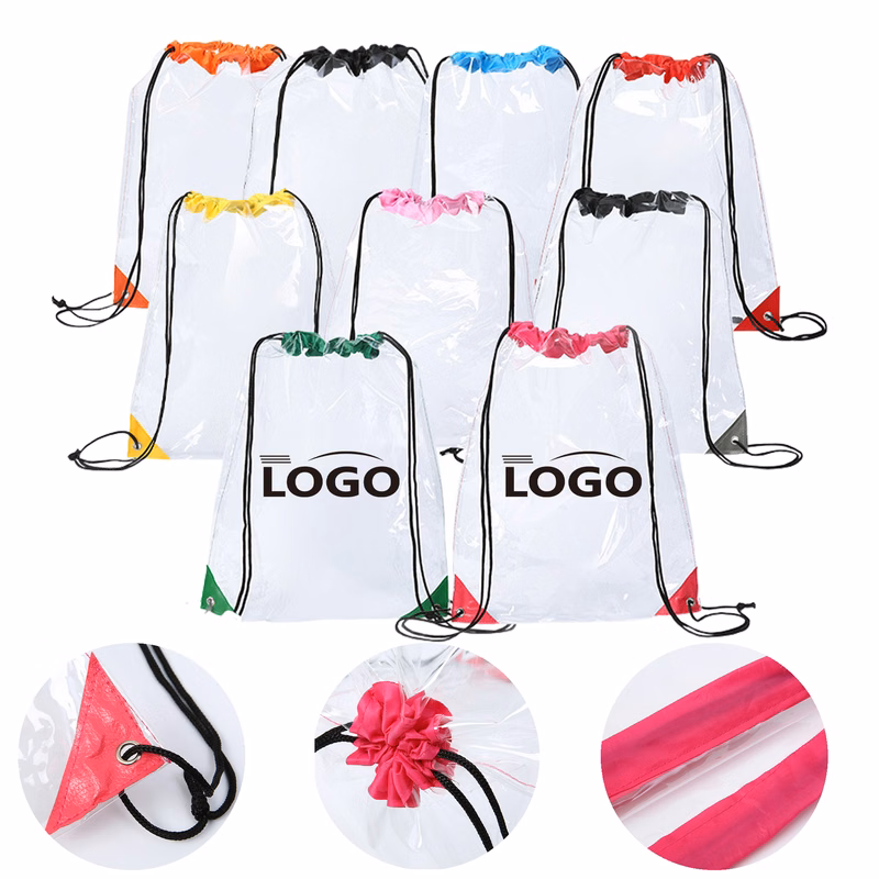 Transparent Stadium-Approved Drawstring Bag