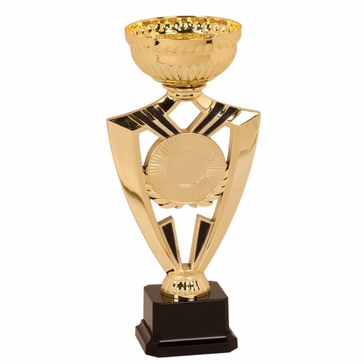 10-3/4" Gold Ribbon Cup with Plastic Base