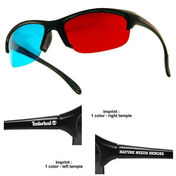 3D Glasses - Plastic Pro-X - Red/Cyan Lenses - Custom Imprint 1