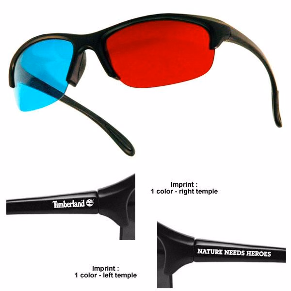 3D Glasses - Plastic Pro-X - Red/Cyan Lenses - Custom Imprint