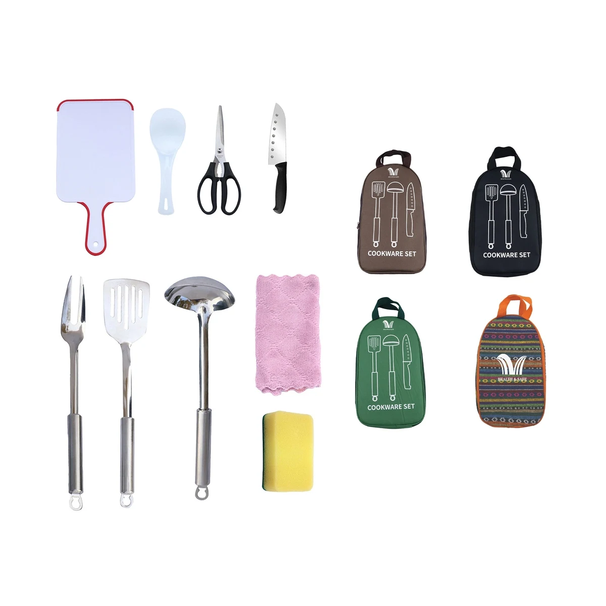 Outdoor Camping Utensil Kitchen Set Cookware Kit-9Piece 1