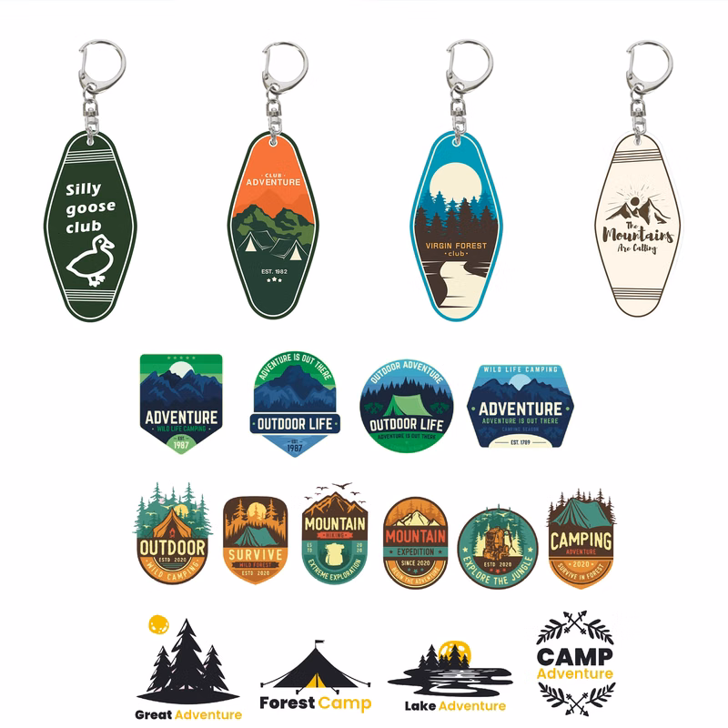 Full Color Acrylic Keychain For Hotel Room