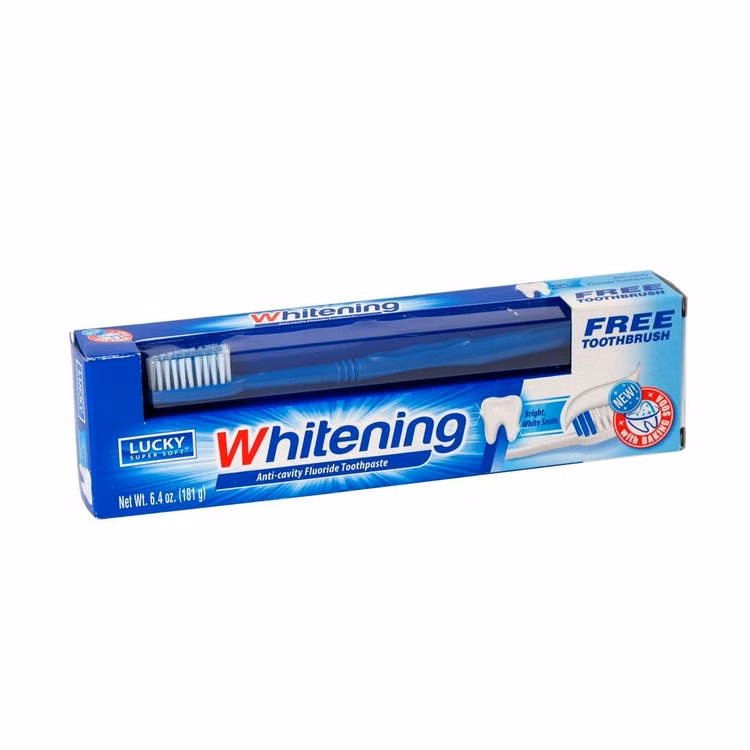 Whitening Toothpaste with Toothbrush - 6.4 oz Tube