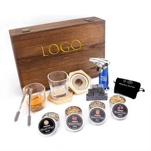 Cocktail Smoker Set with Whisky Glasses Ice Stones 1