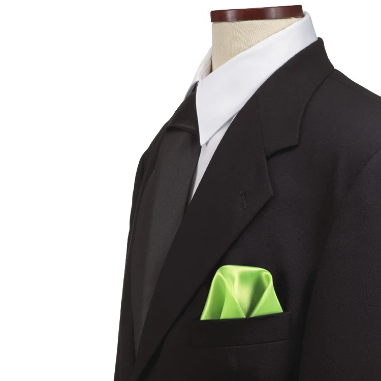 CLOSEOUT - Lime Pocket Squares Silk 1