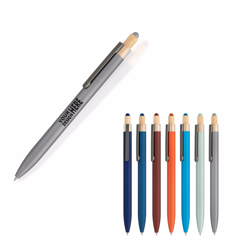 Eco Bamboo Cap Gel Pen With Aluminum Barrel