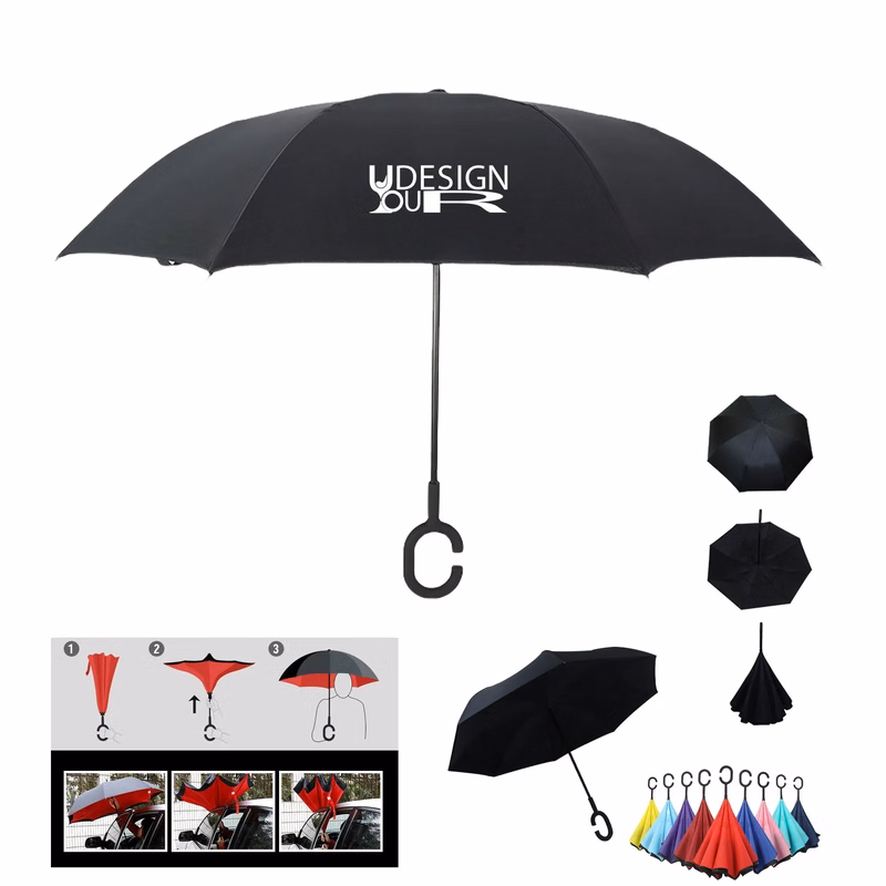 Double Layer Canopy Reversible Umbrella