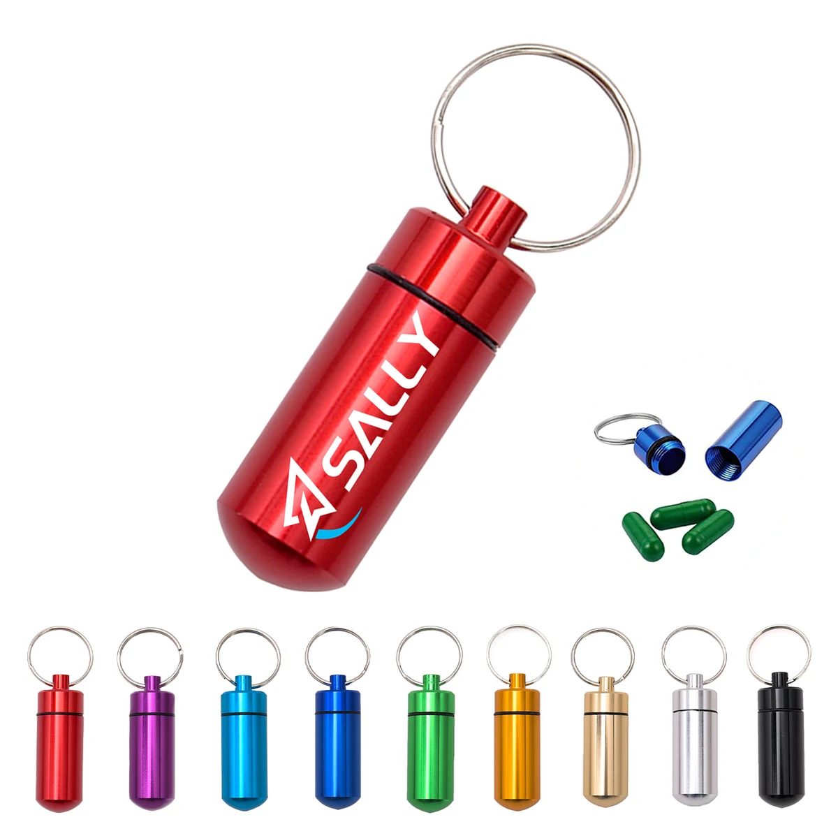 Waterproof Aluminum Pill Holders Storage Drug Container 1