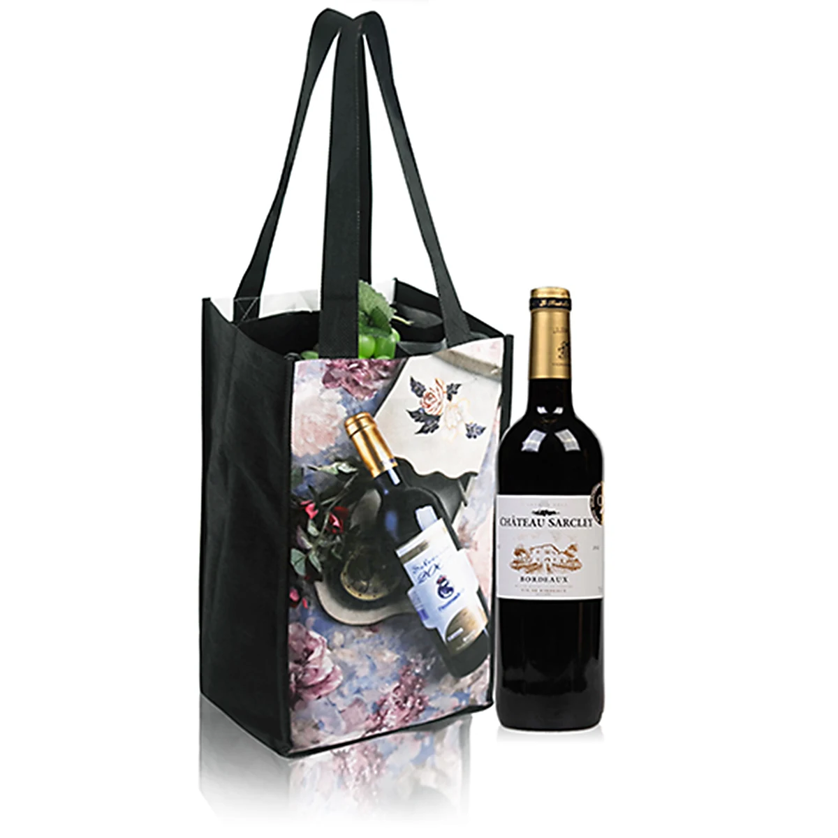 100 GSM PET 4 Bottle Wine Tote 1