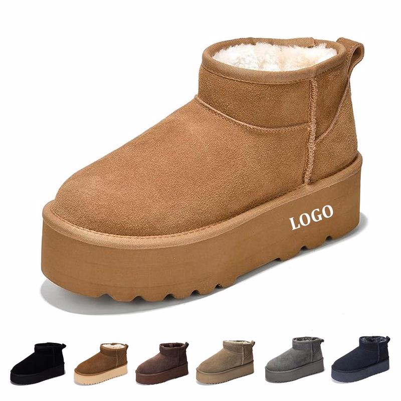 Wool Platform Snow Boots