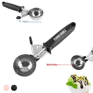 Stainless Steel Ice Cream Scoop Spoon With Putter Ergonomic Handle 1