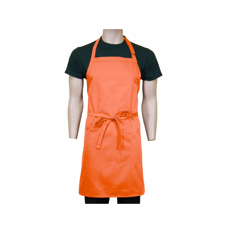 24 in. x 33 in. Spun-Polyester Adjustable Bib Apron (Blank)