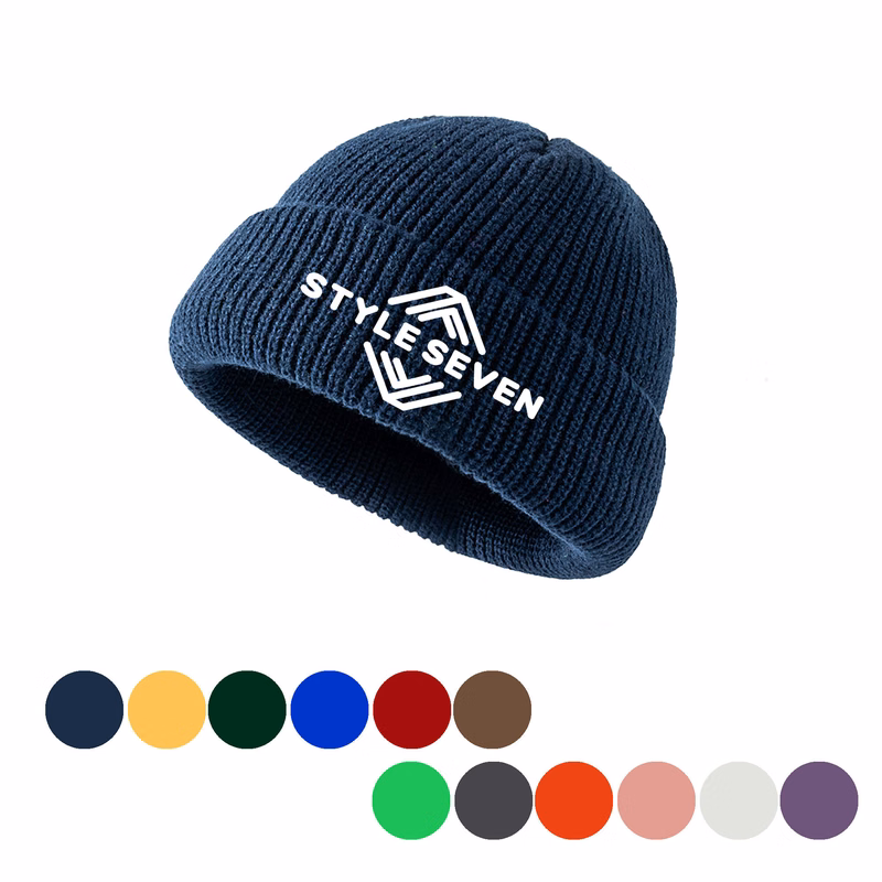 Warm Soft Knitted Beanie Hat Solid Color