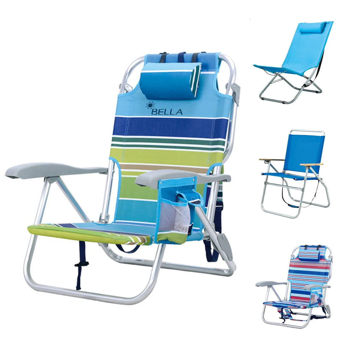 Metal Simple and portable deck chair 1