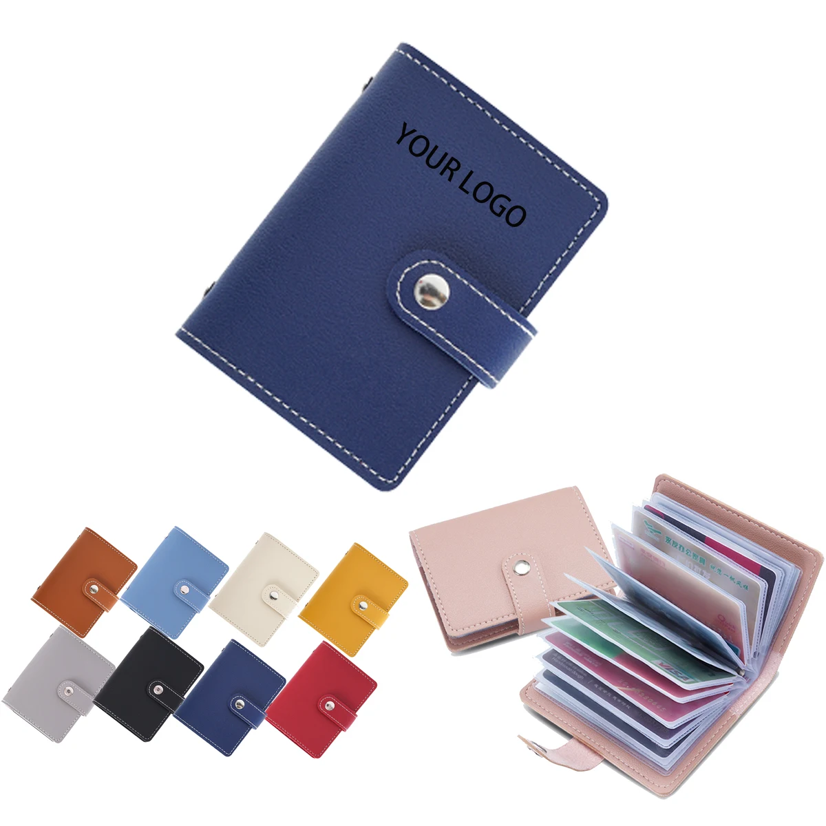 MOQ:10pcs PU Leather Card Holder 1