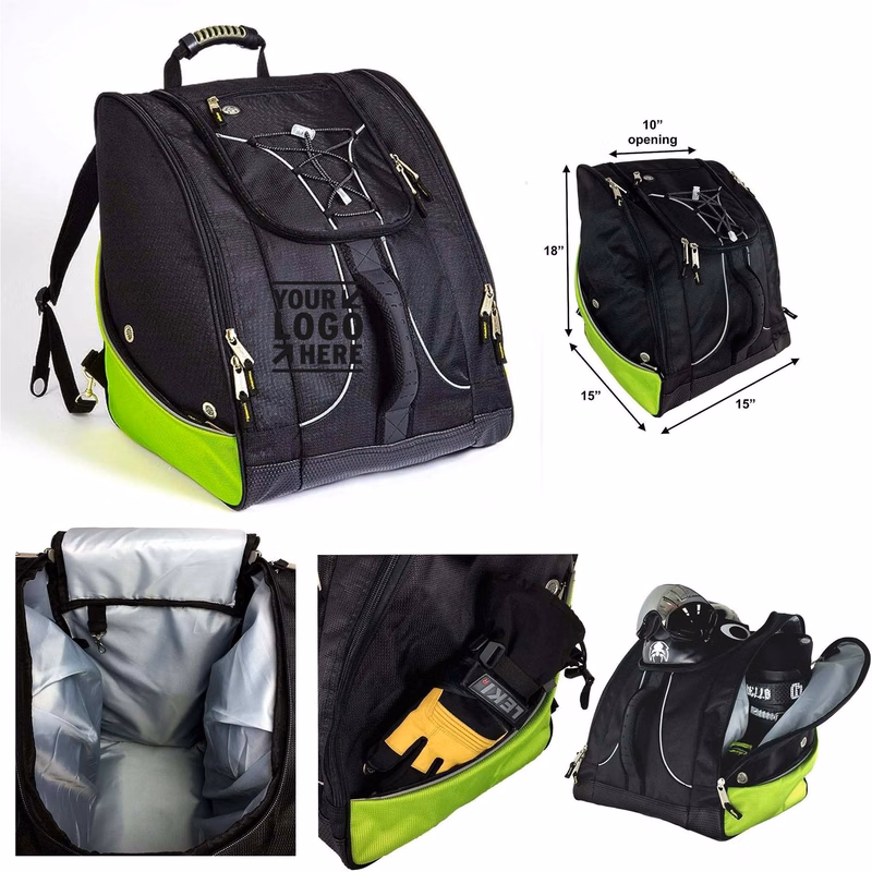 Waterproof PVC Bottom Everything Ski Snowboard Boot Bag Backpack