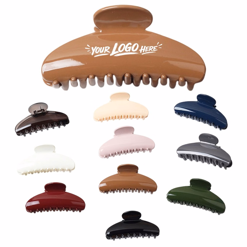 Glossy Half Moon Hair Claw Clip