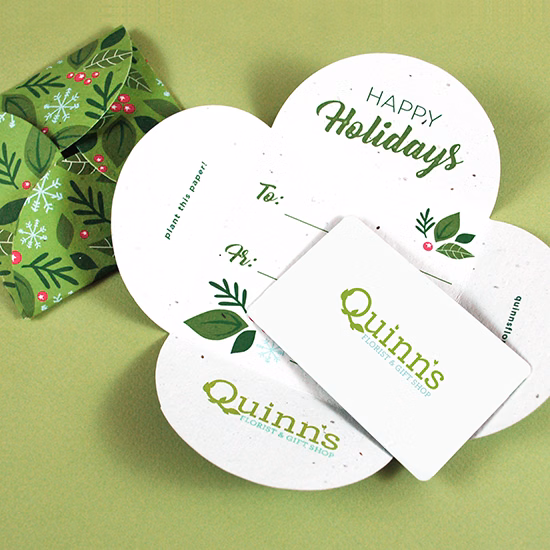 Plantable Holiday Petal Gift Card Holders