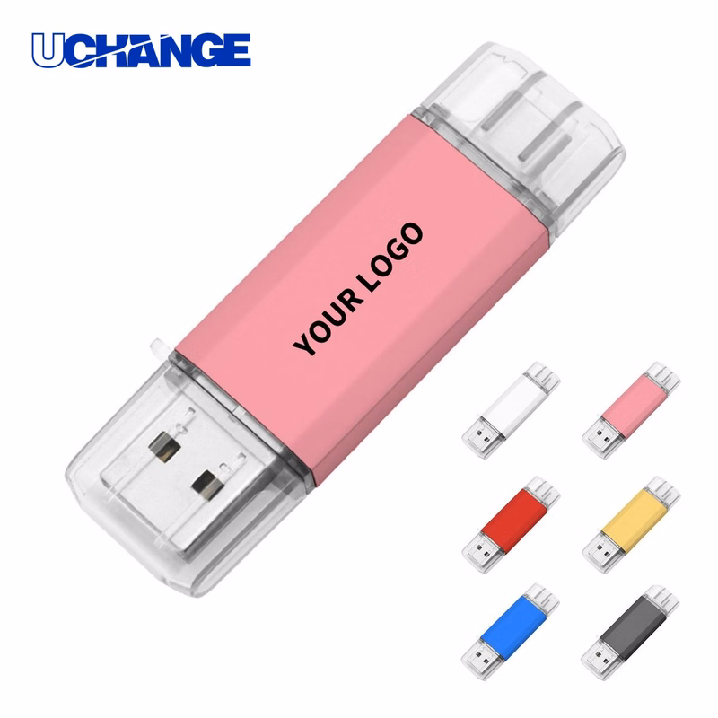 Dual Connector Memory Stick Storage 16GB Type C To USB A 2.2" x 0.7"