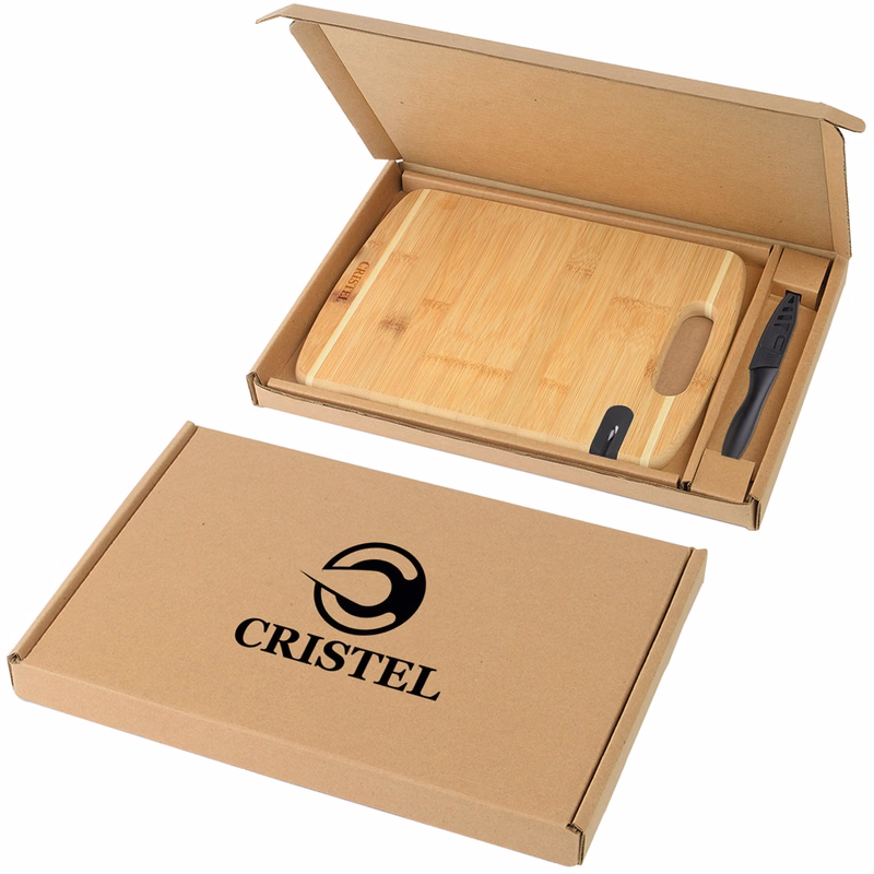 Bamboo Sharpen-It Cutting Board w/Knife Gift Box Set