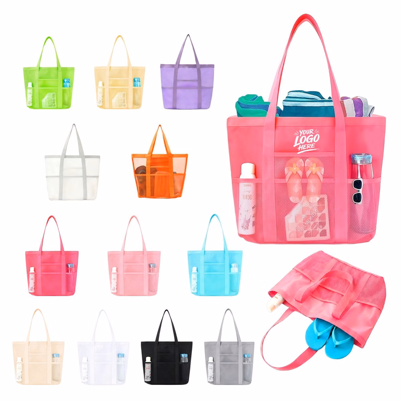 Mesh Beach Bag Large Capacity Swim Travel Tote