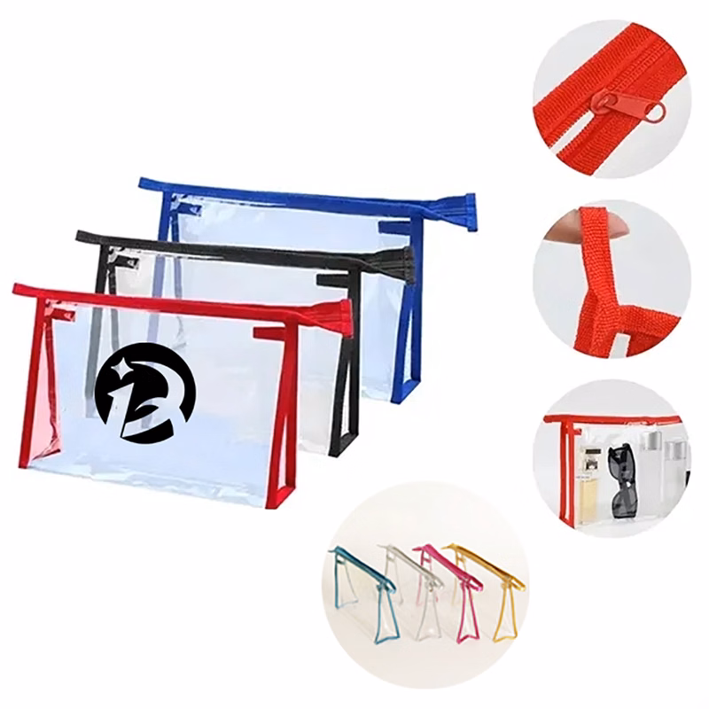 PVC Toiletry Pouch Waterproof Zippered Travel Bag