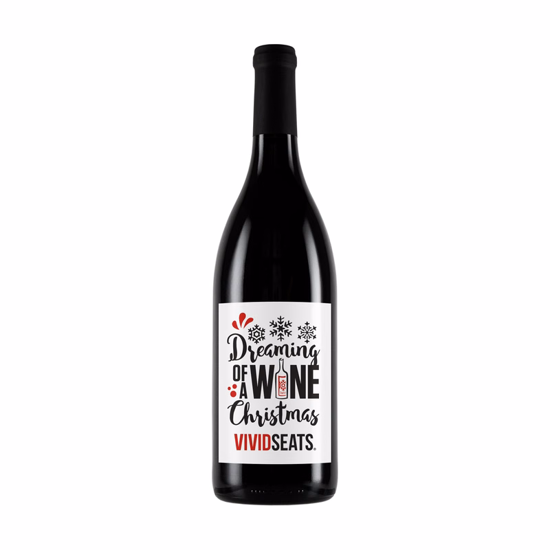 Labeled Pinot Noir Red Wine with Full-Color Custom Label