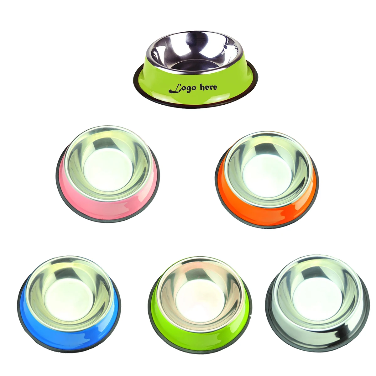 Stainless Steel Colored Pet Dog Bowl 1