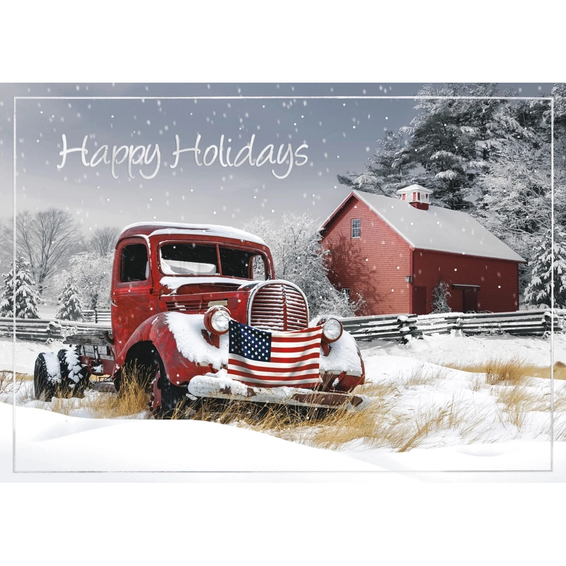 Rustic Glory Patriotic Holiday Cards 1