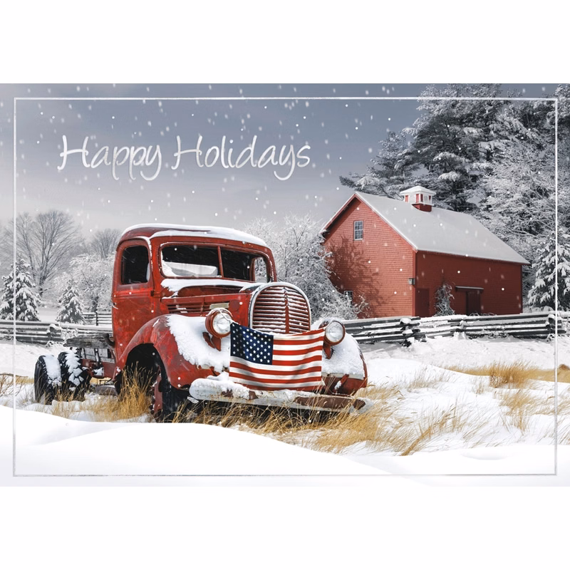 Rustic Glory Patriotic Holiday Cards