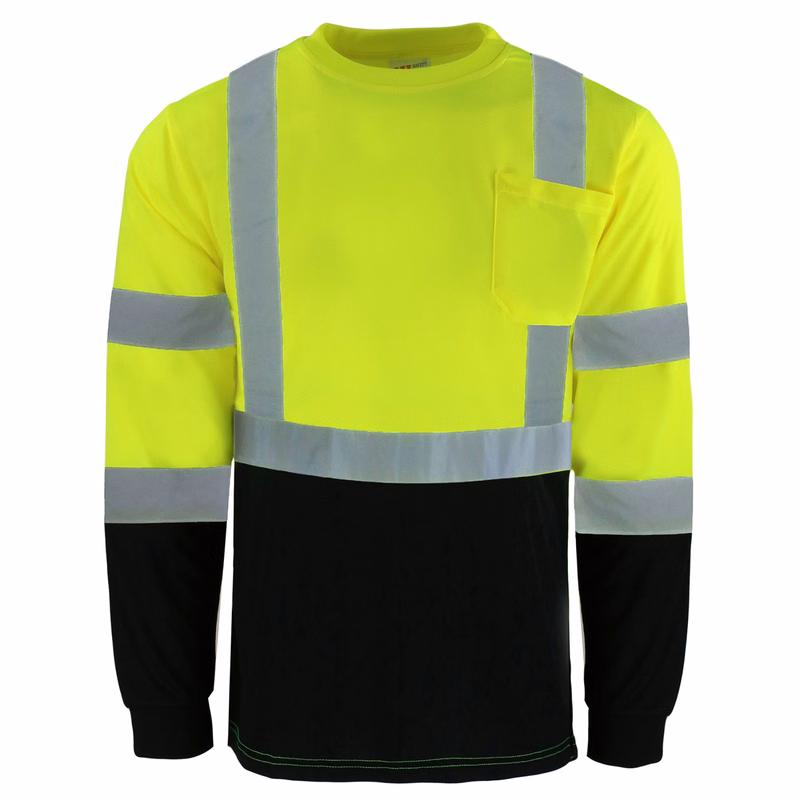 Safety Brite Class 3 HI VIS T-Shirt with Black Bottom