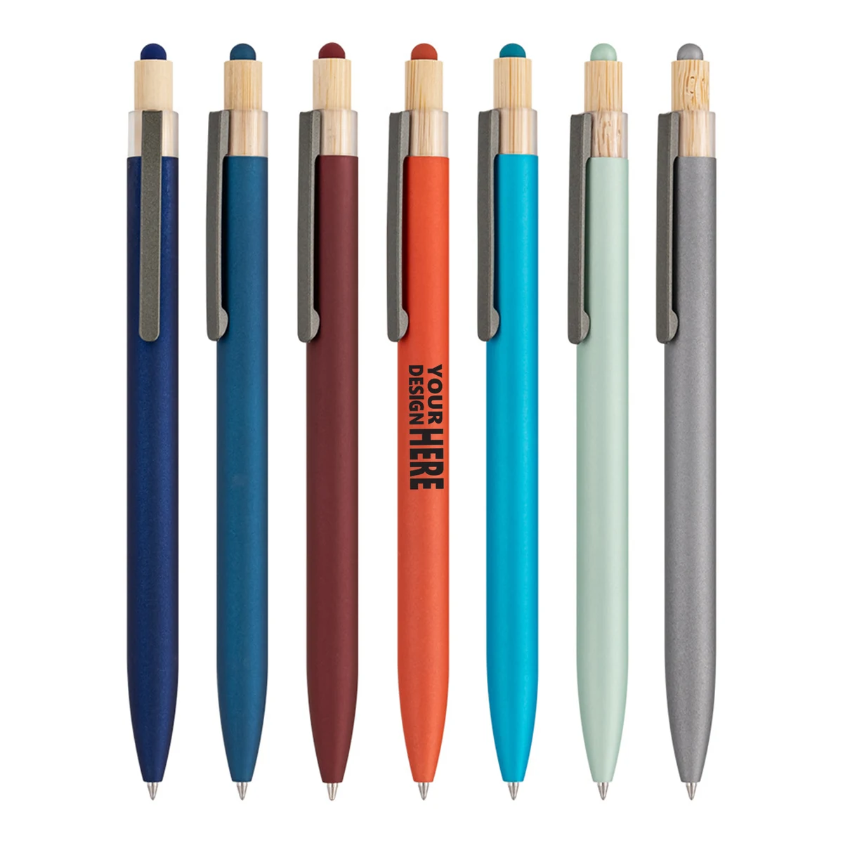 Eco Bamboo Cap Gel Pen With Aluminum Body 1