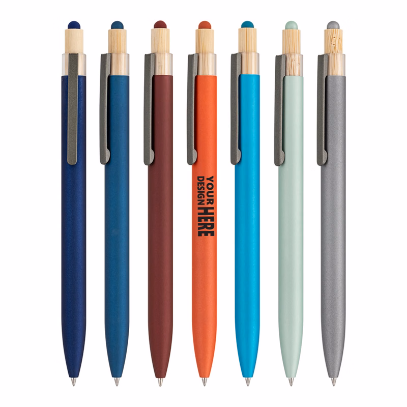 Eco Bamboo Cap Gel Pen With Aluminum Body