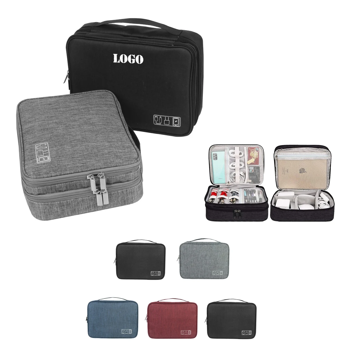 Large Capacity Cable Organizer Bag for Electronics Accessories 1