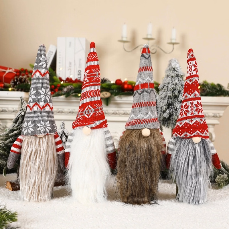 Gnome Christmas Santa Claus Wine Bottle Cover