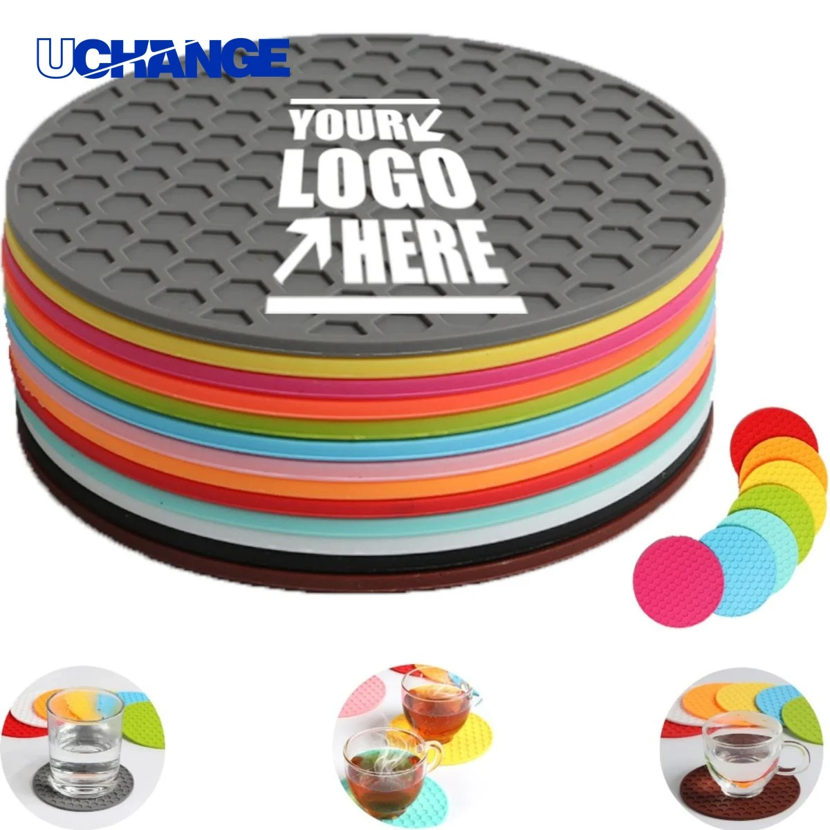 Silicone Honeycomb Round Coaster Mat 1