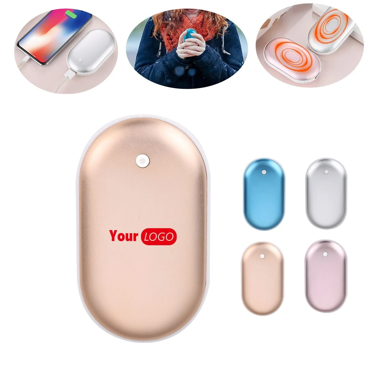Custom Logo Portable Hand Warmer Power Bank 1