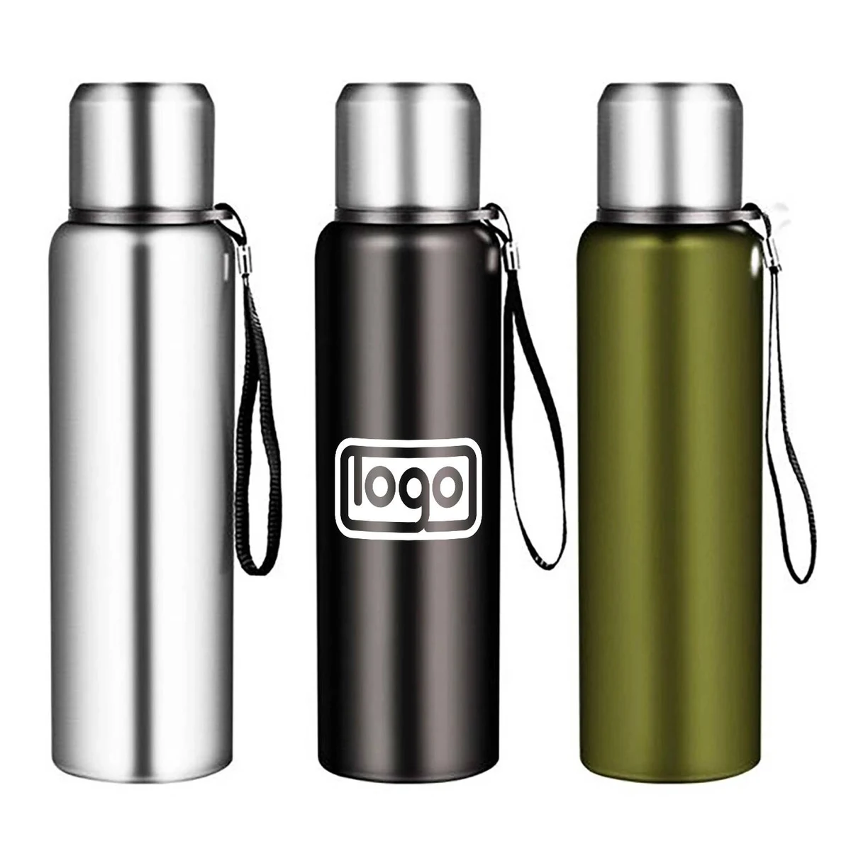 27Oz Insultaed Water Bottle For Travel, custom water bottle with logo imprint 1